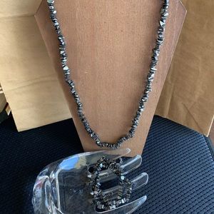 Hematite Necklace and Bracelet